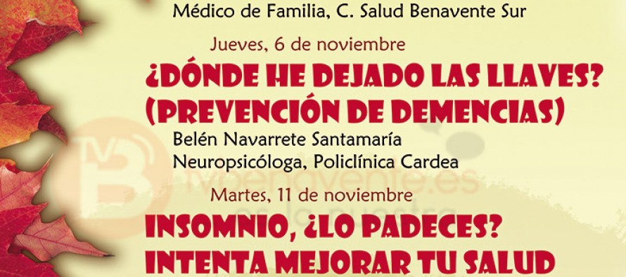 HORARIO DE LAS JORNADAS DEL OTOÑO SALUDABLE EN BENAVENTE