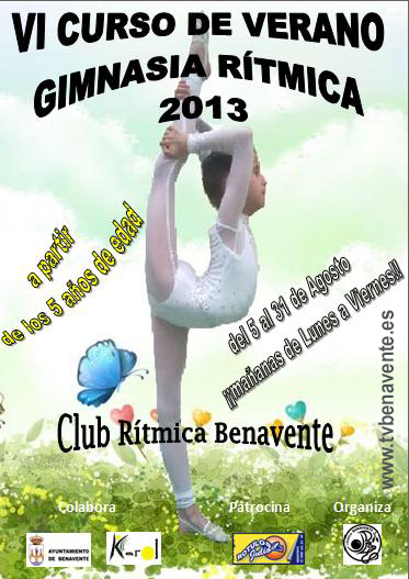 cartel curso de verano ritmica benavente 2013