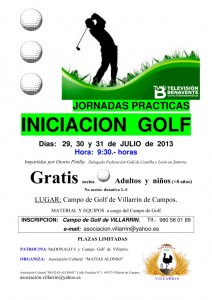 Cartel Curso Golf