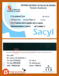 tarjetas sanitarias sacyl nuevas