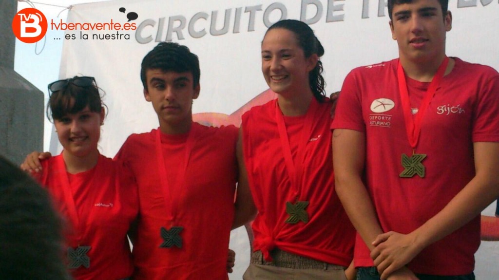 Los 3 benaventanos en el podio