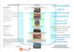 CAPATACIÓN RACING BENAVENTE 1