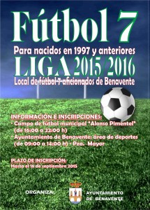 Cartel liga local futbol 7 2015-2016