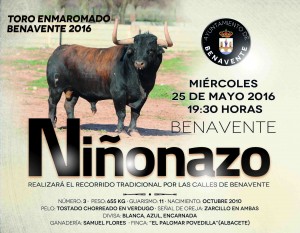 TORO ENMAROMADO 2016 - BENAVENTE - cartel